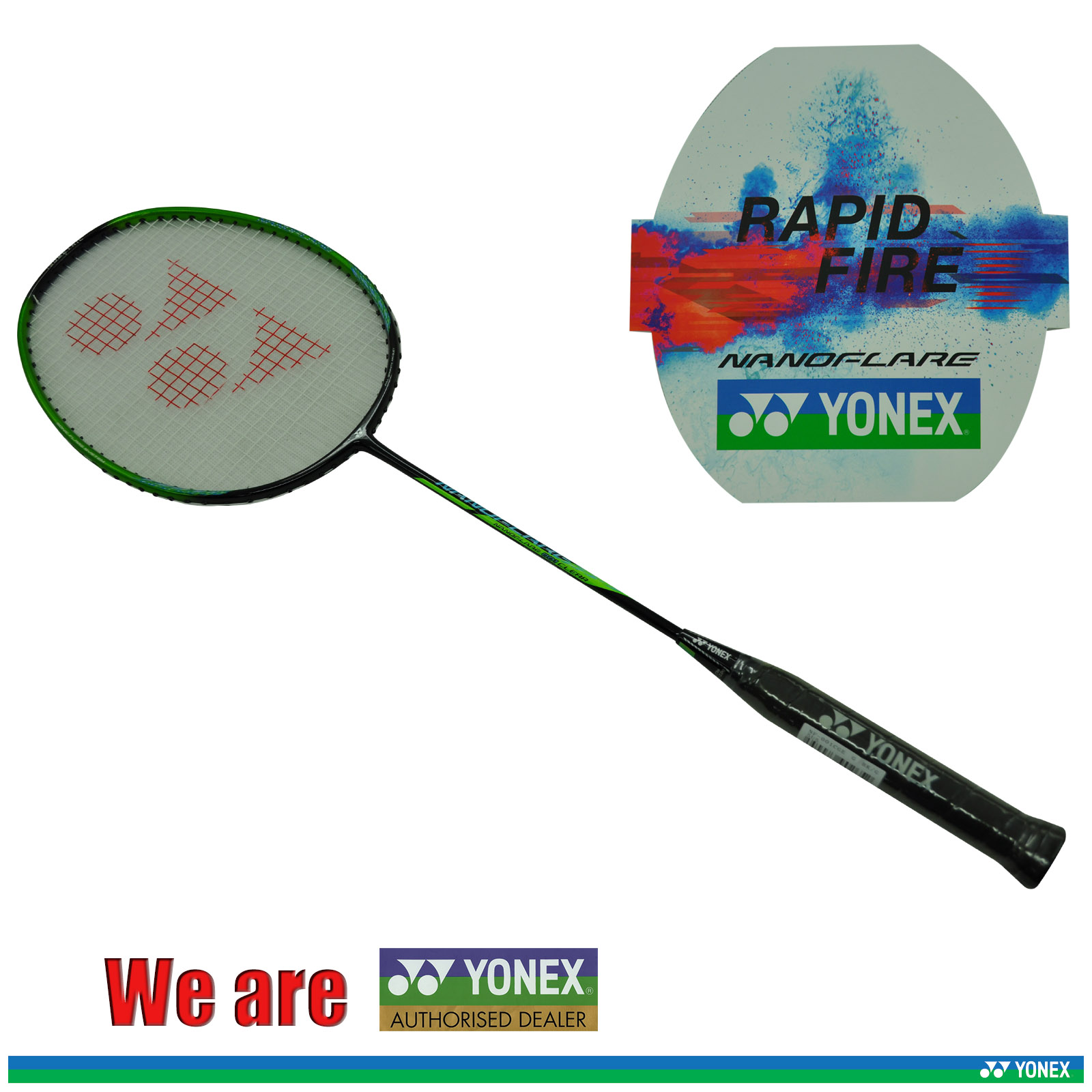 Yonex Nanoflare 001 Clear 5U5 Black/Green Strung - Badminton Store