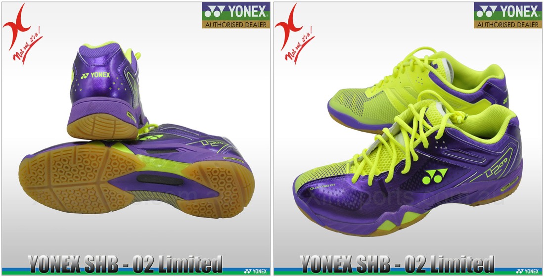 YONEX SHB-02Z テニスシューズ Yonex Badminton Shoes - SHB 02 LTD Limited - Purple / Yellow