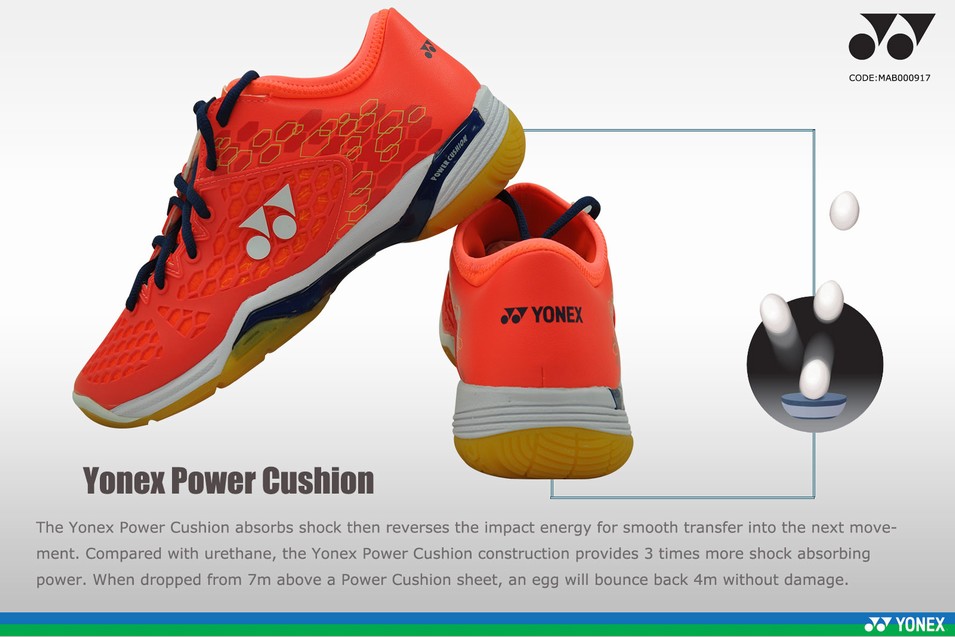 YONEX SHB-03Z テニスシューズ Yonex Badminton Shoes -Power Cushion- SHB 03 Z Men - Flash Orange