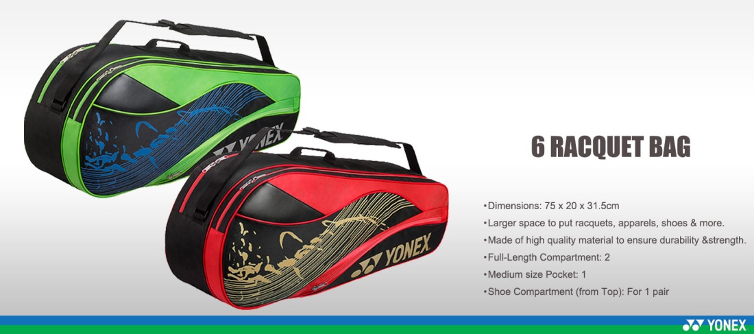 yonex 6 racquet bag