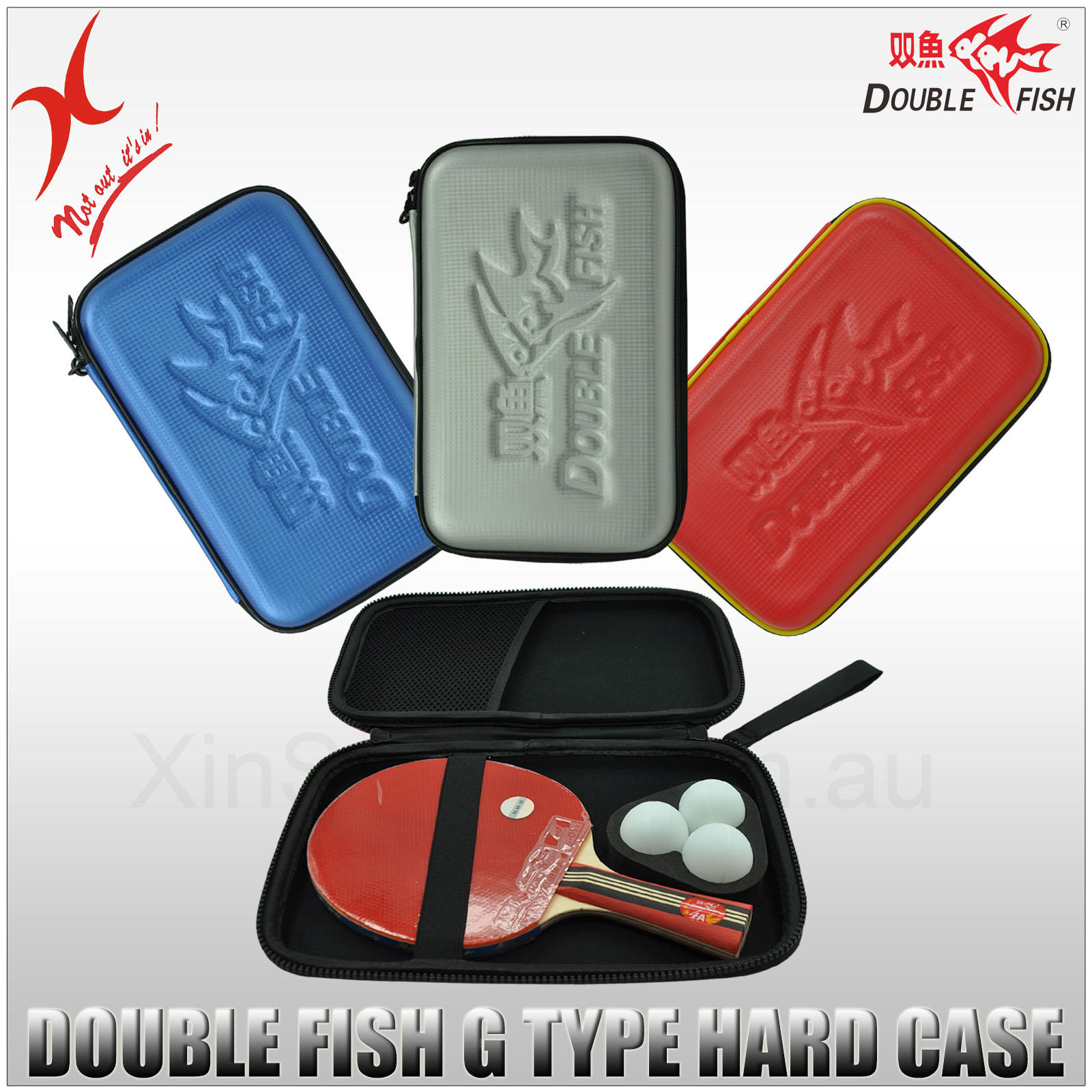 Details About Double Fish Table Tennis Hard Racket Bag Bat Cover Ping Pong Paddle Case