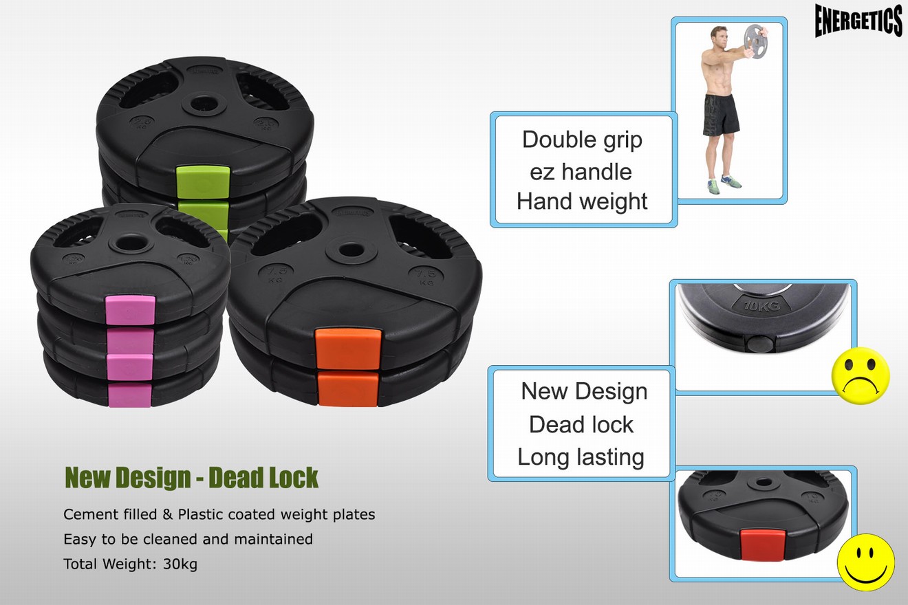 37kg 45cm Dumbell & 120cm Curl Barbell Weight Set 1