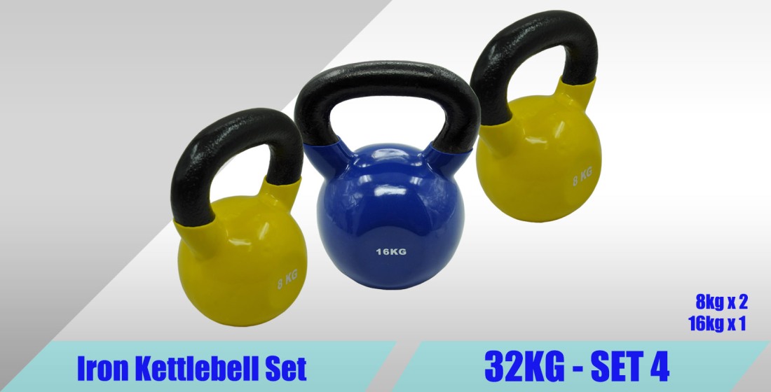 32kg Vinyl Iron Cast Kettlebell Weight Set Russian Style Kettle Weight Set eBay