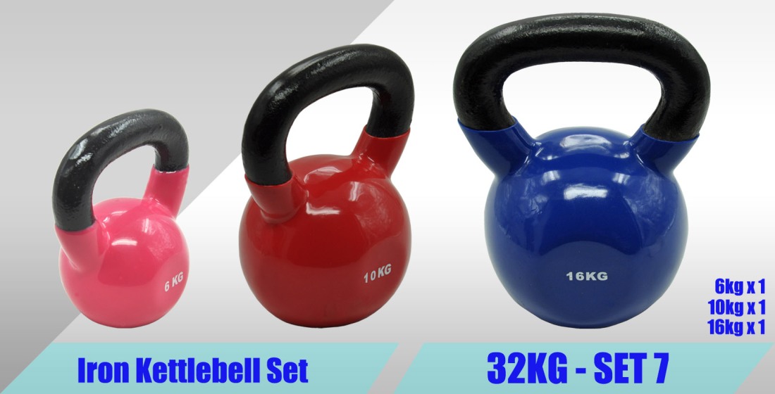 32kg Vinyl Iron Cast Kettlebell Weight Set Russian Style Kettle Weight Set eBay