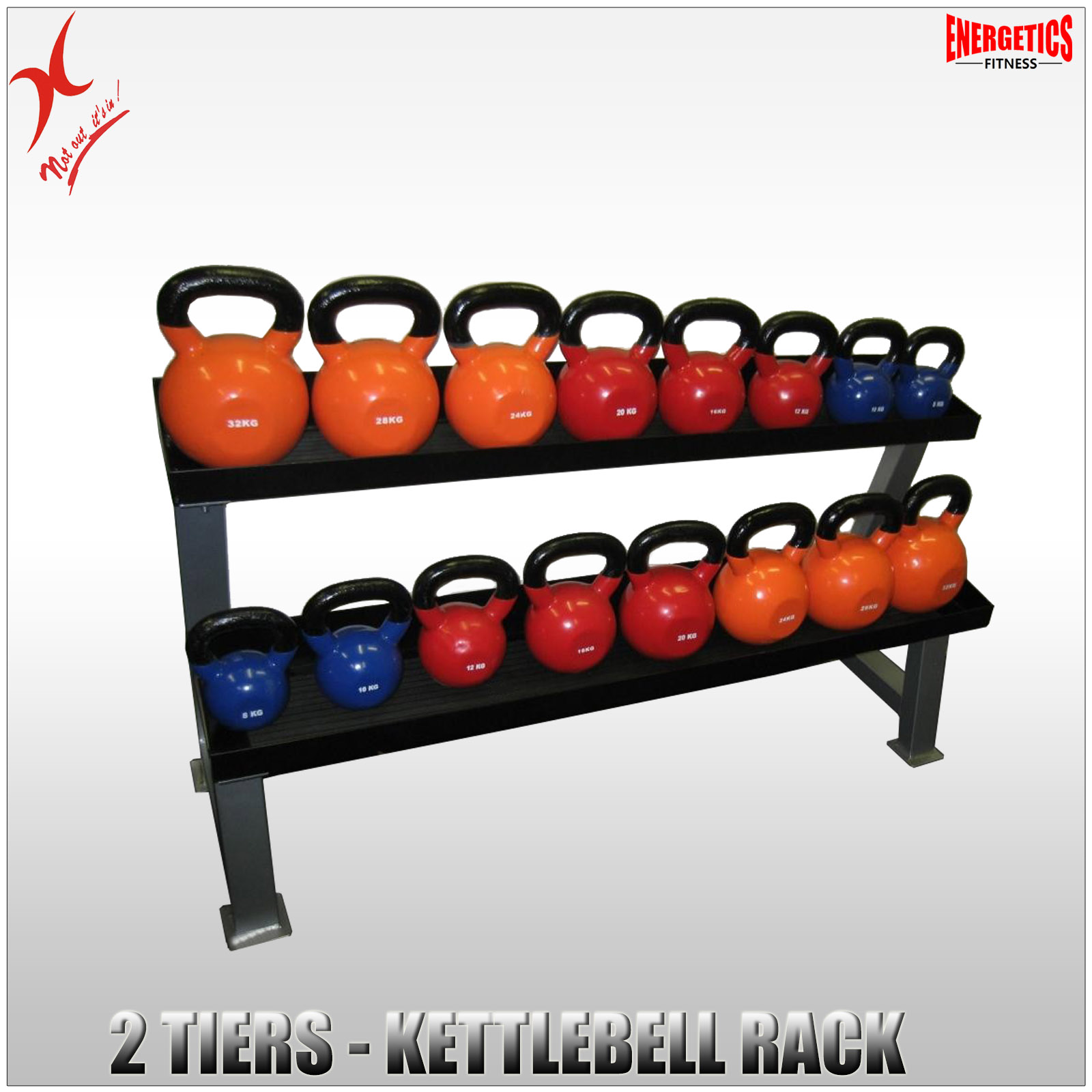 Heavy Duty (46kg) Kettlebell Rack Two Level / Layer Home Gym Weight